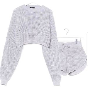 Asos crop and short sweater lounge combo